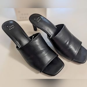 A NEW DAY, Simone Heels, Black, Size 9.5. EUC.